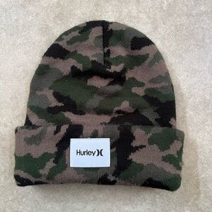 Hurley Men's Seaward Beanie -  Green/Brown Camouflage